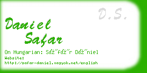 daniel safar business card